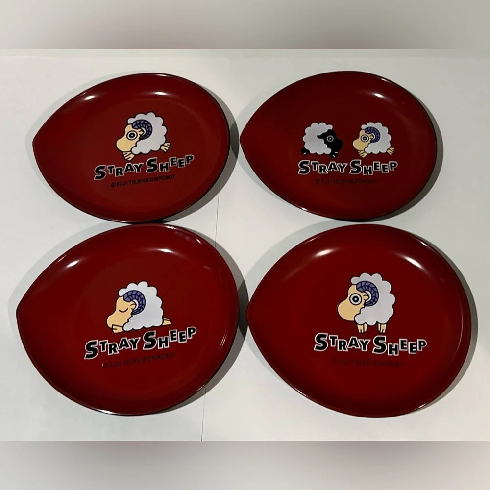 Stray Sheep Poe Fuji Television Robot Bento Jewelry Storage Container & 4 Plates